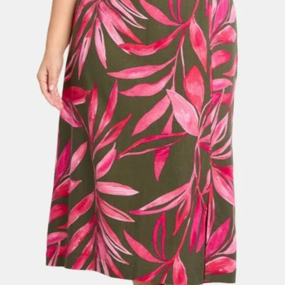 Women's Time and Tru Linen Blend Skirt with Pockets XXL or 3XL - Picture 3 of 5